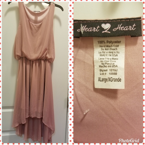 Peach Hi-Lo Dress - Picture 2 of 2